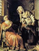 REMBRANDT Harmenszoon van Rijn Tobit Accuses Anna of Stealing the Kid painting